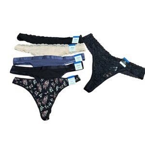 Lot Of‎ 6 INC Jenni Charter Club Thong XL X-Large Panty Underwear Panties